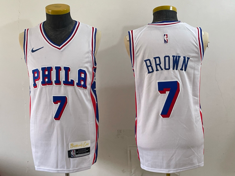 Men Philadelphia 76ers #7 Brown white Nike 2026 NBA Jersey 080802->indianapolis colts->NFL Jersey
